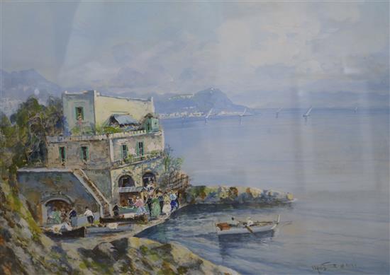 M. Gianni Villa on the Neapolitan coastline 13 x 18in.